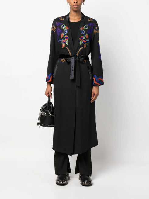 FORTE FORTE EMBROIDERED COAT